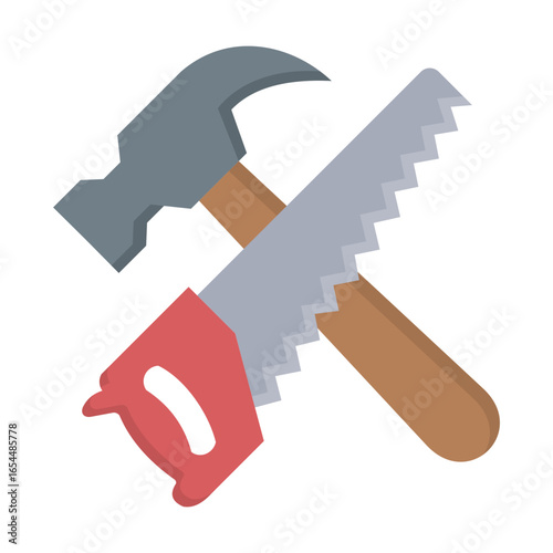 Carpentry Icon Vector Illustration Flat Version