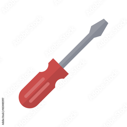 Screwdriver Icon Vector Illustration Flat Version
