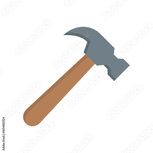 Hammer Icon Vector Illustration Flat Version