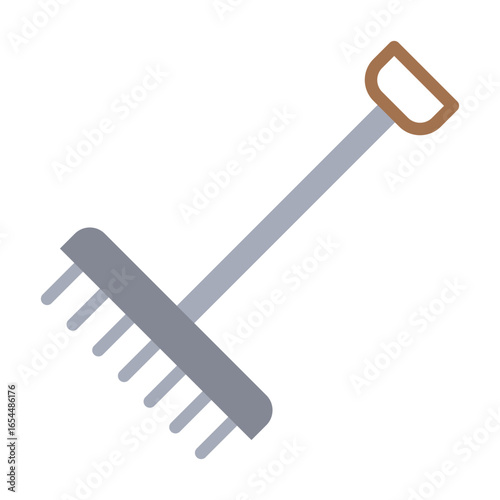Rake Icon Vector Illustration Flat Version