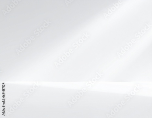 Clean white studio background with natural light casting soft shadows, perfect for product photography and minimalist design