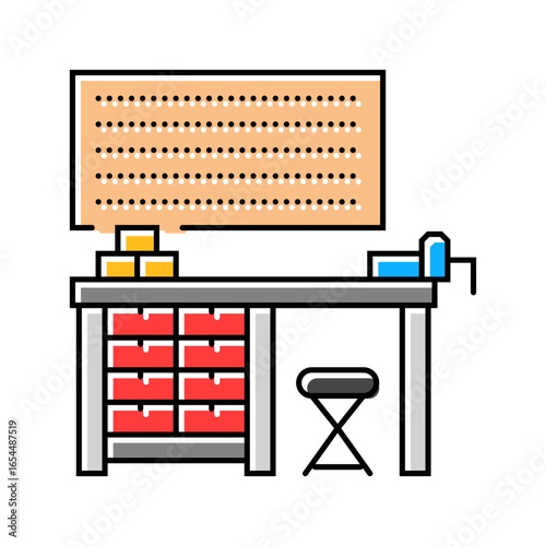 workbench tools color icon vector illustration