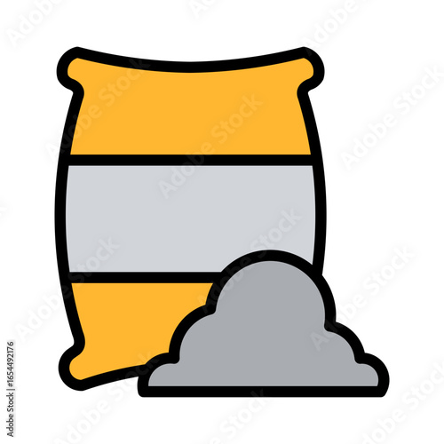 Cement Icon Vector Illustration Color Version