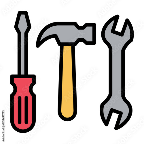 Tools Icon Vector Illustration Color Version