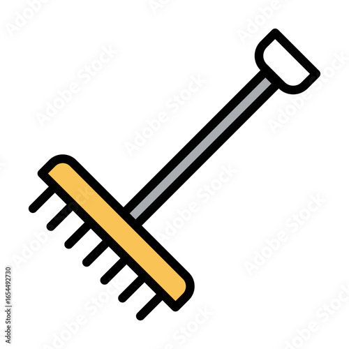 Rake Icon Vector Illustration Color Version
