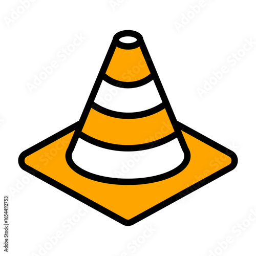 Cone Icon Vector Illustration Color Version