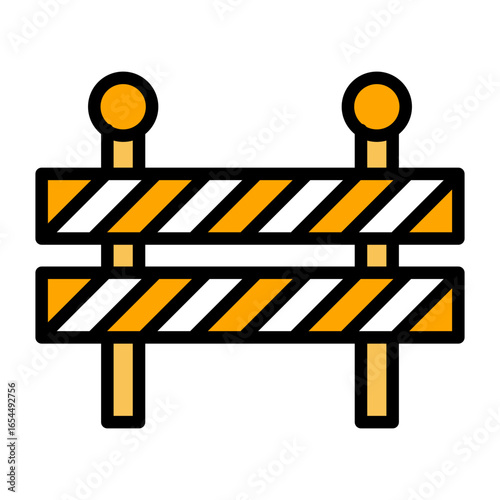 Barrier Icon Vector Illustration Color Version