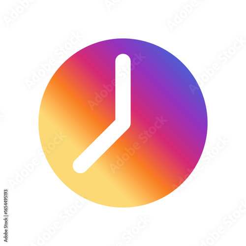 Time Management Social Media Flat Gradient Style Vector Icon