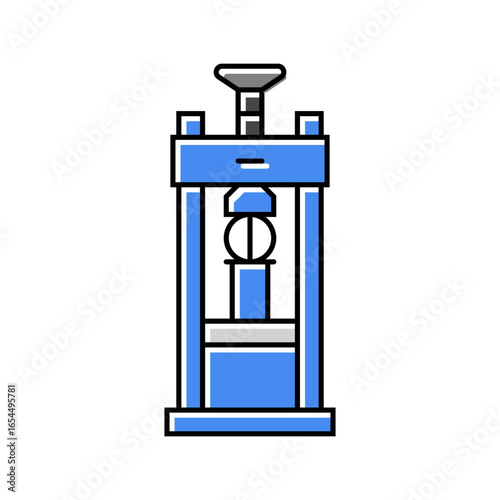laboratory testing cement production color icon vector illustration