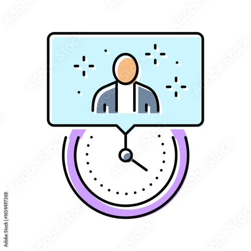 break time relaxation employee health color icon vector illustration