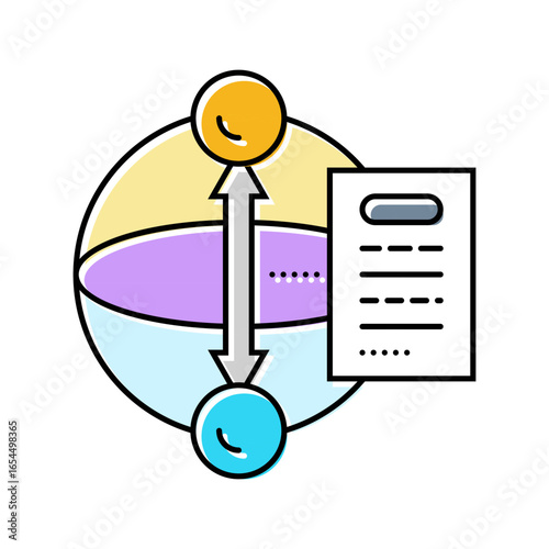 qubit measurement quantum computer color icon vector illustration