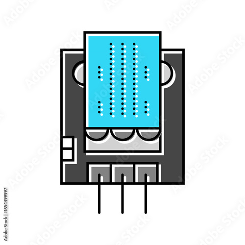 temperature sensor module color icon vector illustration