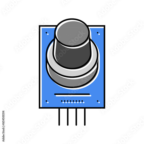 gas sensor module color icon vector illustration