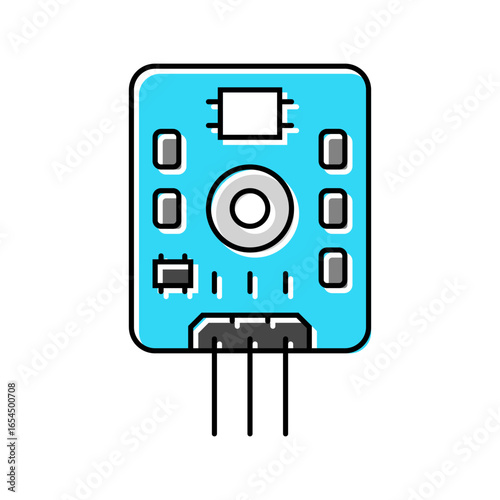 uv light sensor module color icon vector illustration