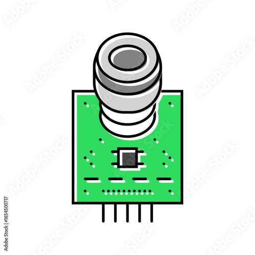 co2 sensor module color icon vector illustration