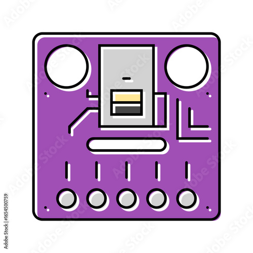 gesture recognition sensor color icon vector illustration