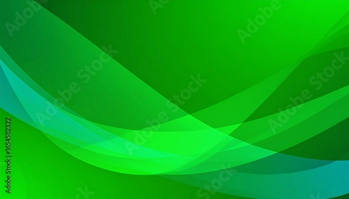 Abstract green wave background