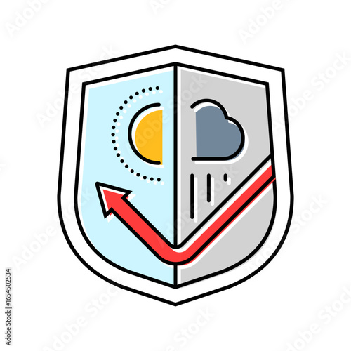 weatherproof color icon vector illustration