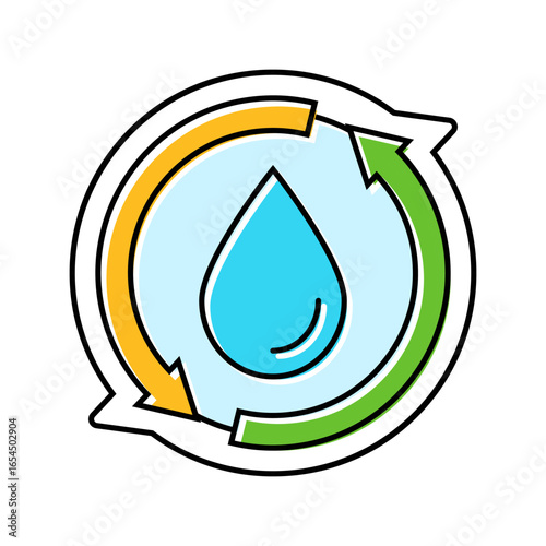 refillable color icon vector illustration