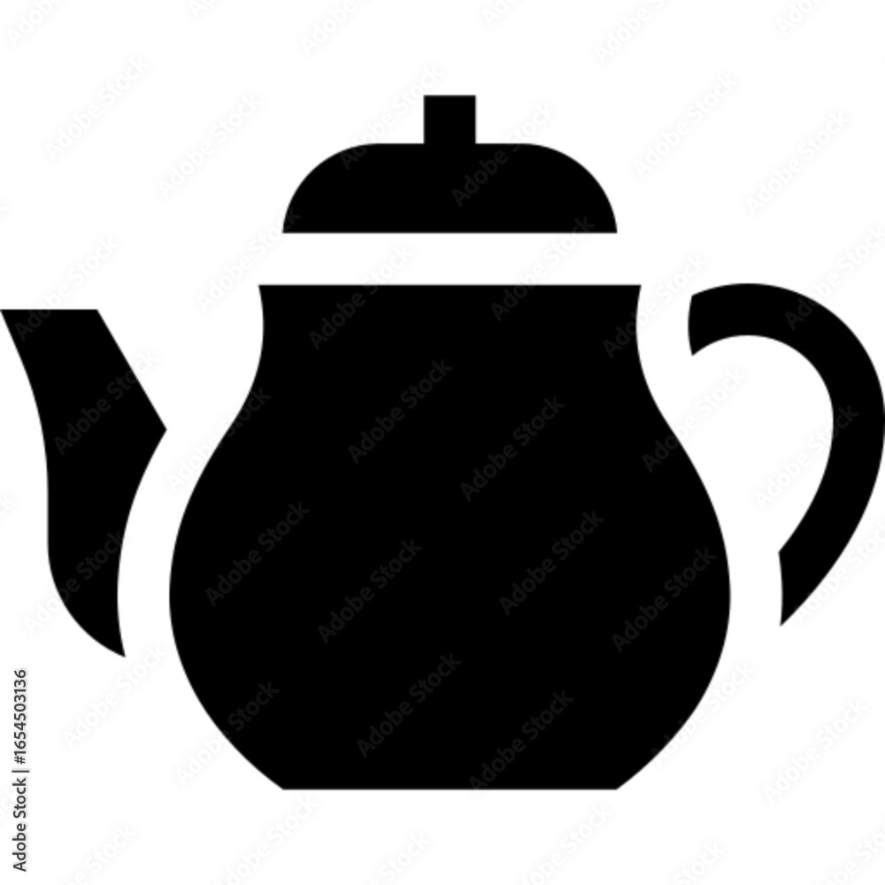Obraz premium Chinese Teapot Vector Icon