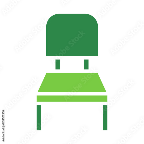 Chair Icon Vector Illustration Green Version