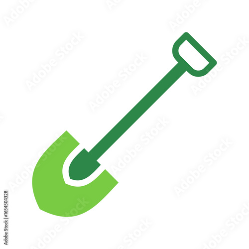 Shovel Icon Vector Illustration Green Version