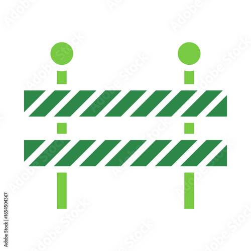 Barrier Icon Vector Illustration Green Version