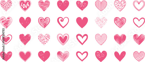 Red Heart Pattern Vector – Love, Romance, Valentine, Wedding, Background, Seamless, Cute, Symbol, Romantic, Shape, Passion, Illustration, Abstract, Icon, Design, Pattern, Decorative, Celebration