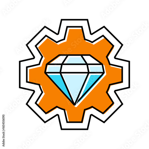 durable construction color icon vector illustration