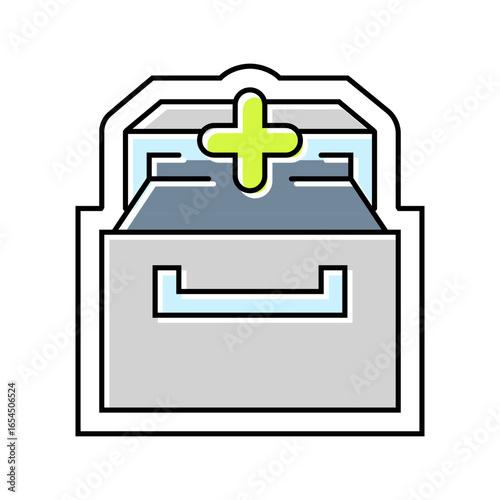 built storage color icon vector illustration