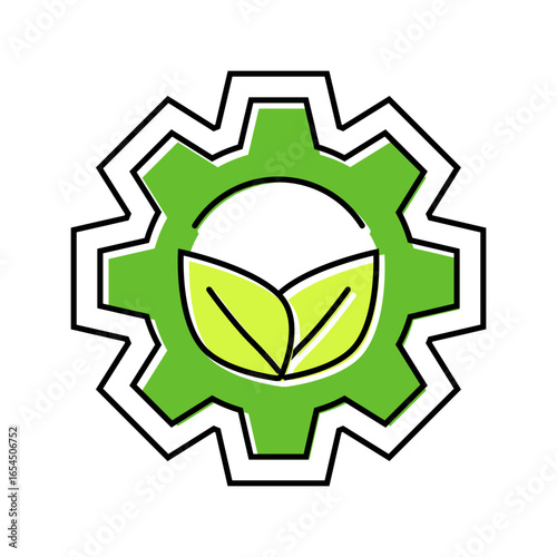 eco conscious production color icon vector illustration