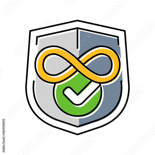 lifetime warranty color icon vector illustration