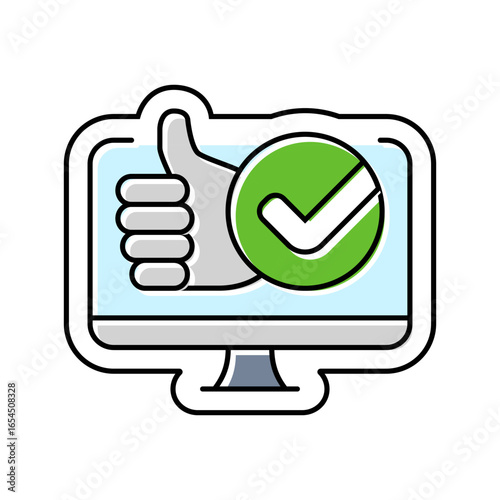 user friendly interface color icon vector illustration