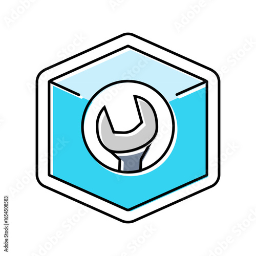 easy assembly color icon vector illustration
