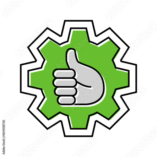 hassle free operation color icon vector illustration