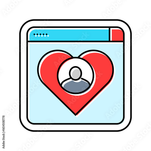 user friendly interface color icon vector illustration