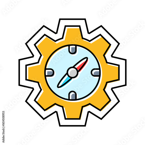intuitive setup color icon vector illustration