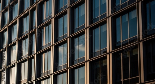 Wallpaper Mural Modern apartment building facade with numerous rectangular windows Torontodigital.ca