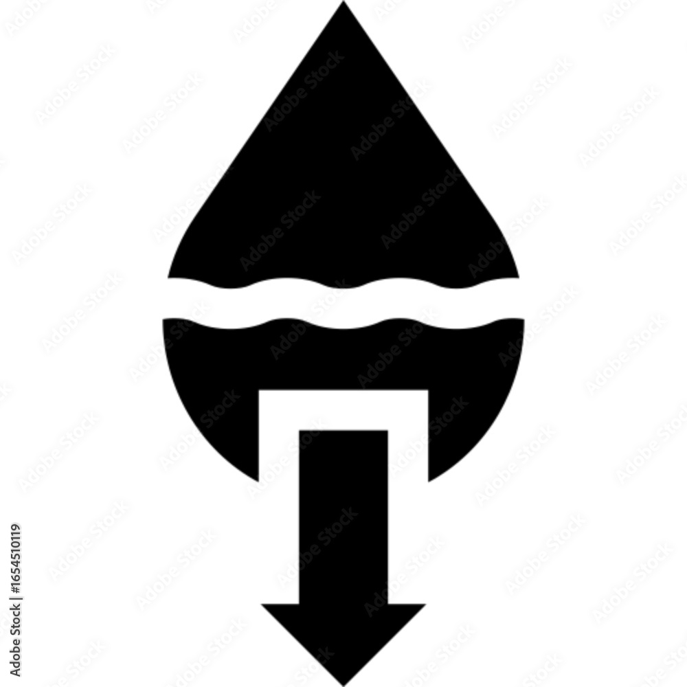 Fototapeta premium Water Crisis Vector Icon