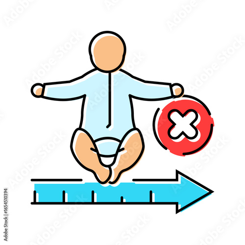 infant mortality rate color icon vector illustration