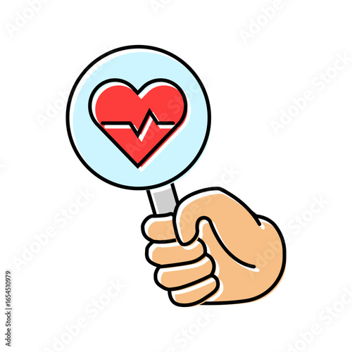 health screening color icon vector illustration