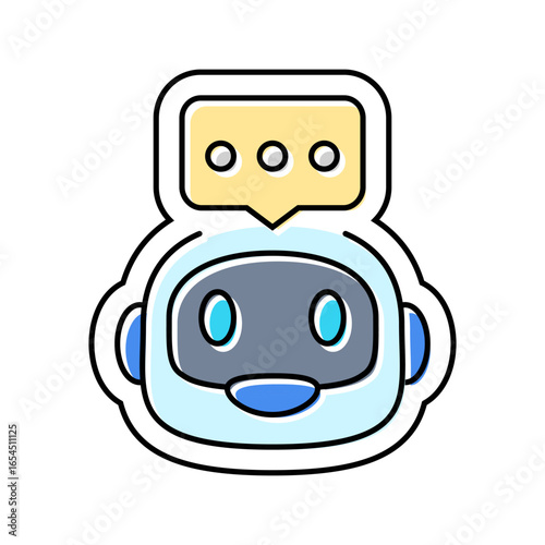smart assistant support color icon vector illustration