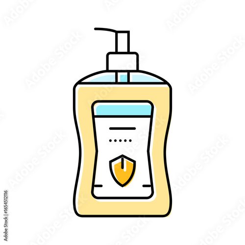 antibacterial liquid soap color icon vector illustration