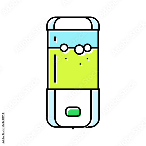 hand pressing soap pump color icon vector illustration