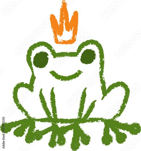 Crayon Frog in Crown