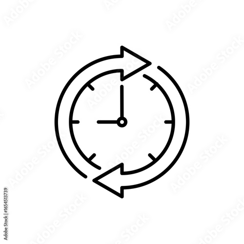 Long Term Icon Vector Illustration Line Version
