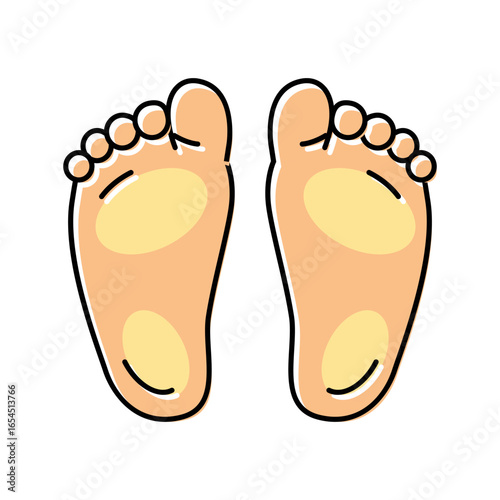 baby foots color icon vector illustration
