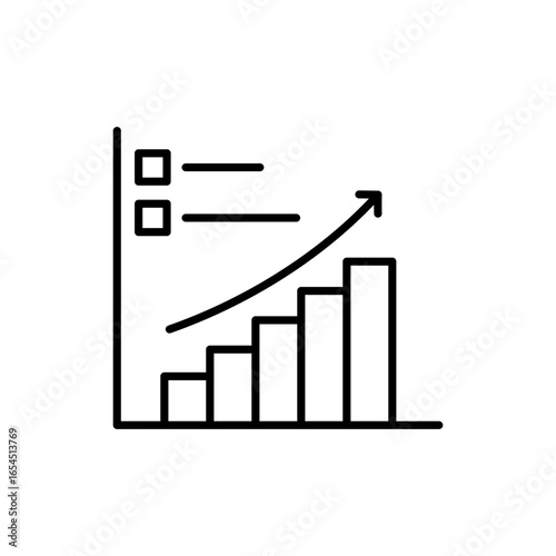 Increase Icon Vector Illustration Line Version