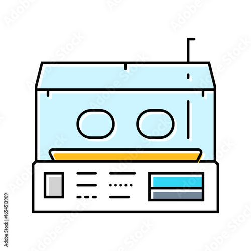 newborn an incubator color icon vector illustration