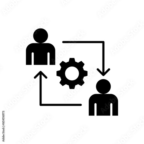 Change Management Icon Vector Illustration Glyph Version